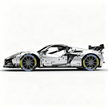 MOC-216686 1:8 Sports Car Corvette ZR1 2025 Building Block Set 3646pcs Collectible Model Kit with Custom Wheels