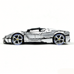 MOC-194680 1:8 Sports Car Ferrari LaFerrari Building Block Set 3636pcs Collectible Model Kit with Custom Wheels
