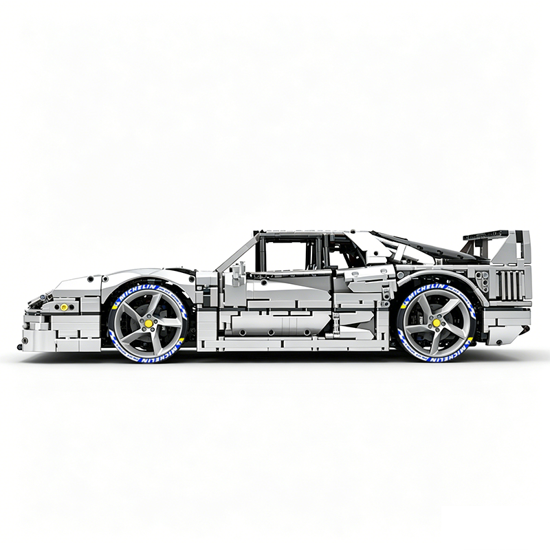 MOC-140404 1:8 Sports Car Ferrarі F40 Building Block Set 3603pcs Collectible Model Kit with Custom Wheels