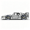 MOC-140404 1:8 Sports Car Ferrarі F40 Building Block Set 3603pcs Collectible Model Kit with Custom Wheels