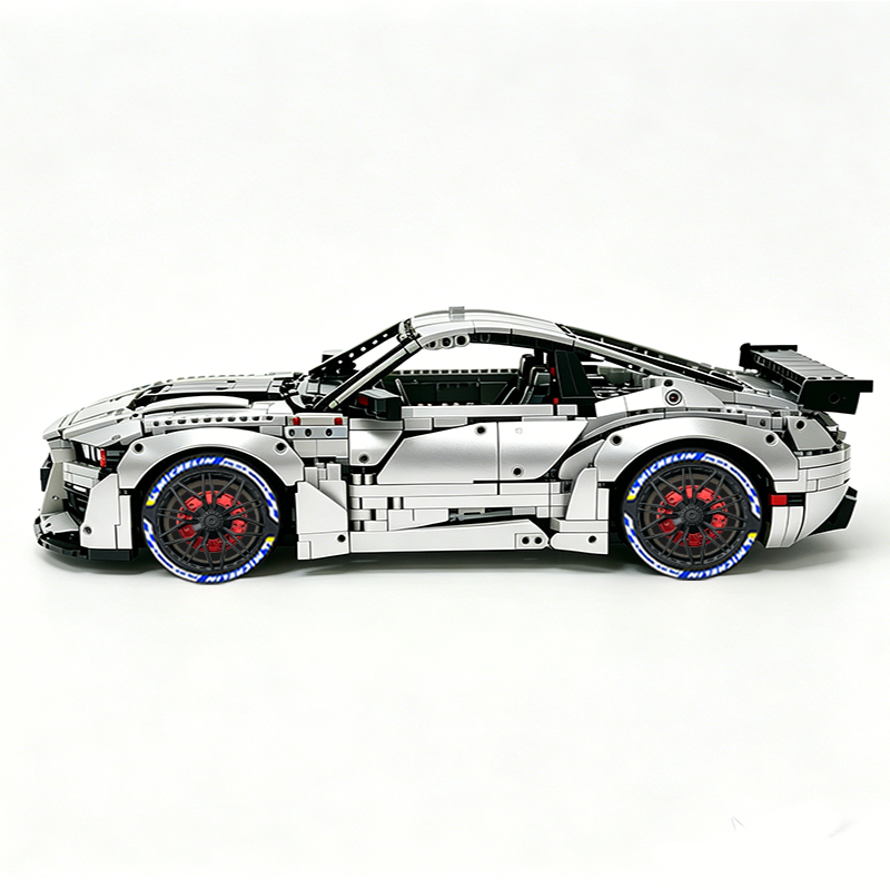 MOC-165802 1:8 Sports Car Ford Mustang Shelby GT500 Concept Building Block Set 3152pcs Collectible Model Kit with Custom Wheels