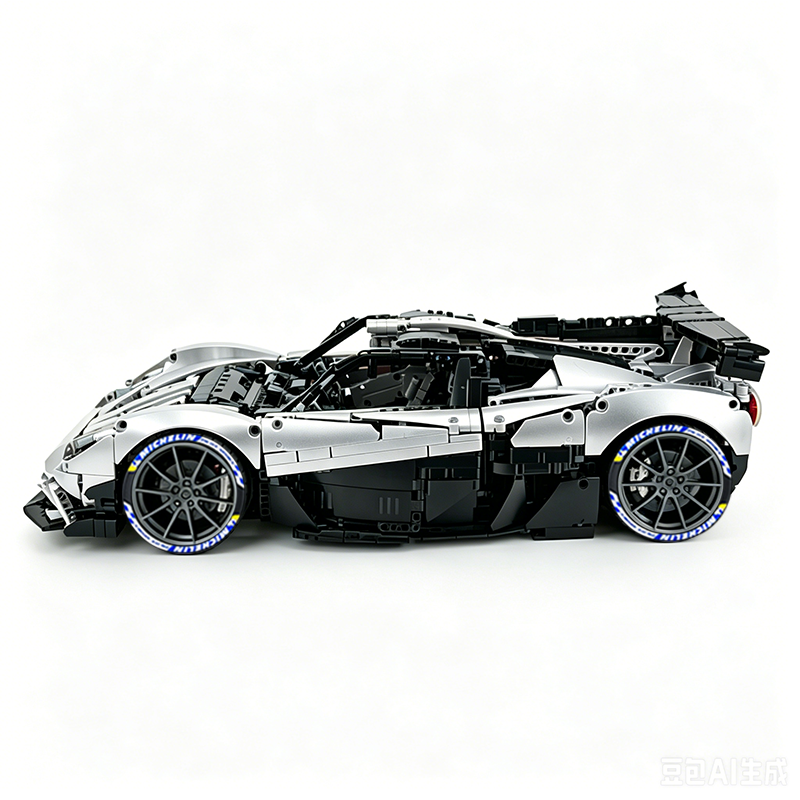 MOC-215951 1:8 Sports Car Gordon Murray Automotive T.50s Building Block Set 3427pcs Collectible Model Kit with Custom Wheels