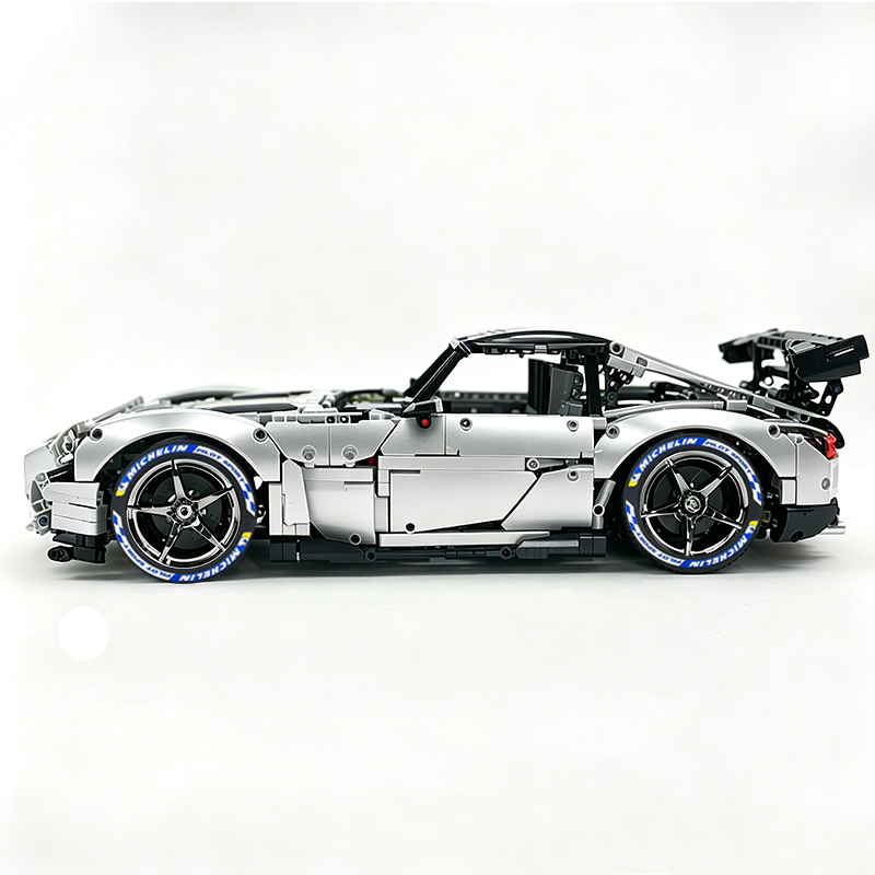 MOC-73939 1:8 Sports Car AMG GT R Black Series Building Block Set 2456 pcs Collectible Model Kit with Custom Wheels