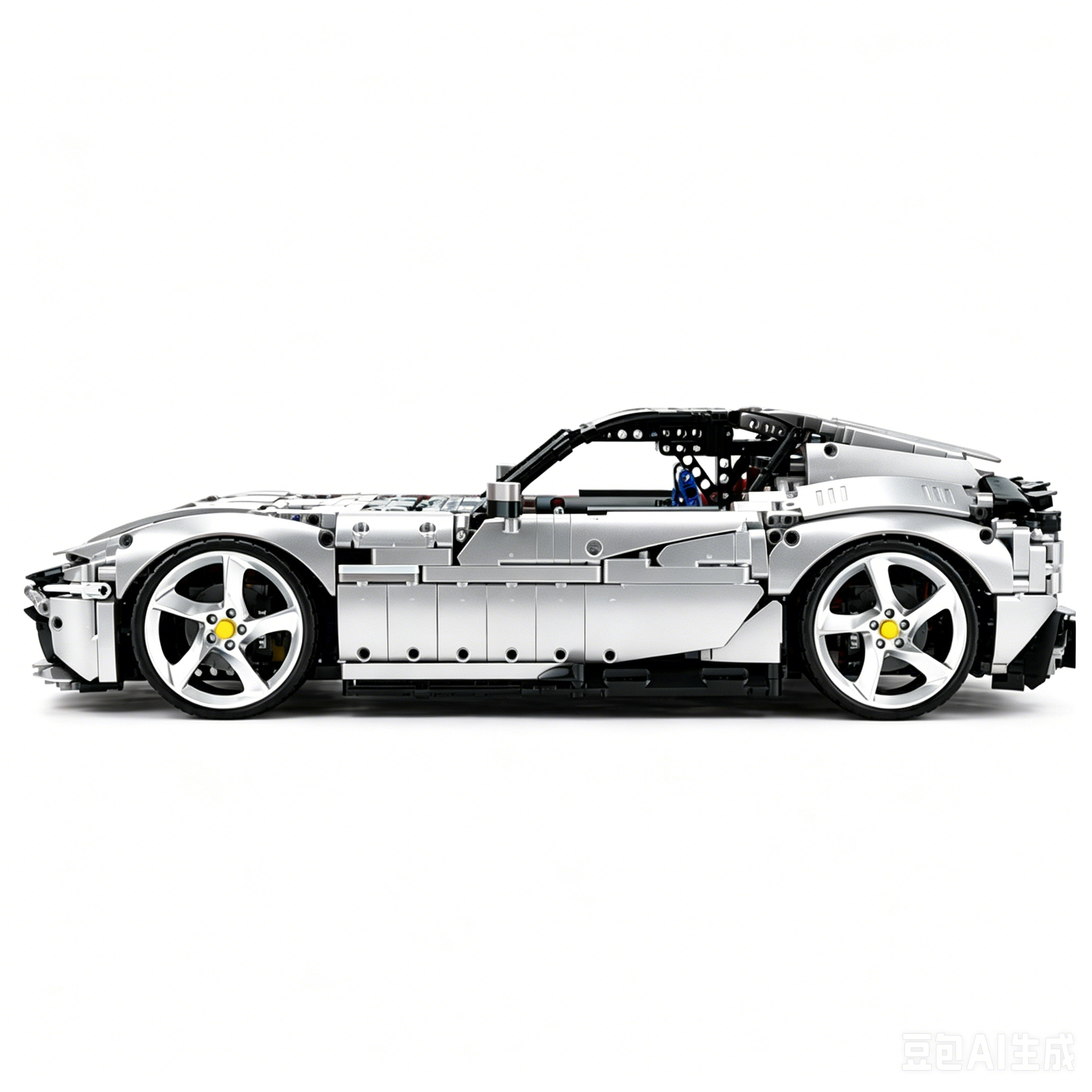 MOC-191495 1:8 Sports Car Ferrari 12Cilindri Building Block Set 3215 pcs Collectible Model Kit with Custom Wheels