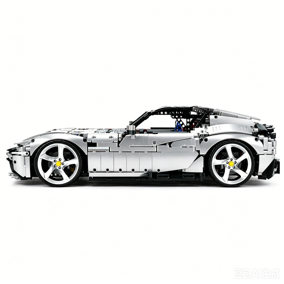 MOC-191495 1:8 Sports Car Ferrari 12Cilindri Building Block Set 3215 pcs Collectible Model Kit with Custom Wheels