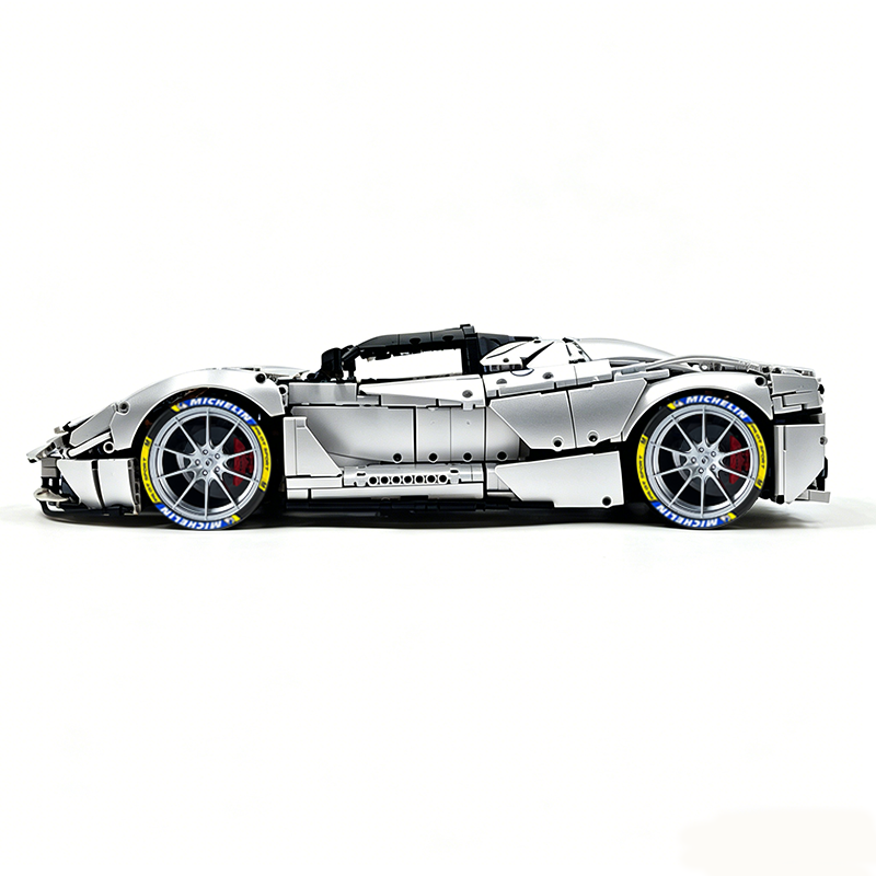 MOC-194680 1:8 Sports Car Ferrari LaFerrari Building Block Set 3636pcs Collectible Model Kit with Custom Wheels