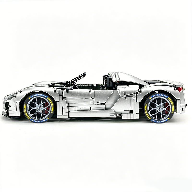 MOC-159171 1:8 Sports Car Porsche 918 Building Block Set 2266pcs Collectible Model Kit with Custom Wheels