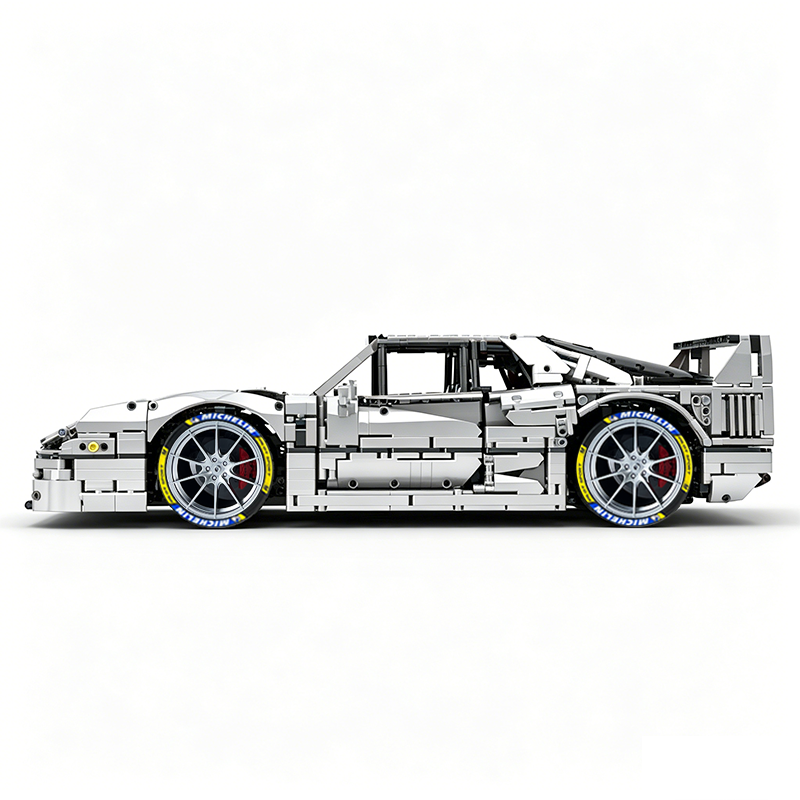 MOC-140404 1:8 Sports Car Ferrarі F40 Building Block Set 3603pcs Collectible Model Kit with Custom Wheels