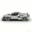 MOC-261024 1:8 Sports Car Ferrarl SC40 Building Block Set 2898pcs Collectible Model Kit with Custom Wheels