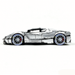 MOC-194680 1:8 Sports Car Ferrari LaFerrari Building Block Set 3636pcs Collectible Model Kit with Custom Wheels