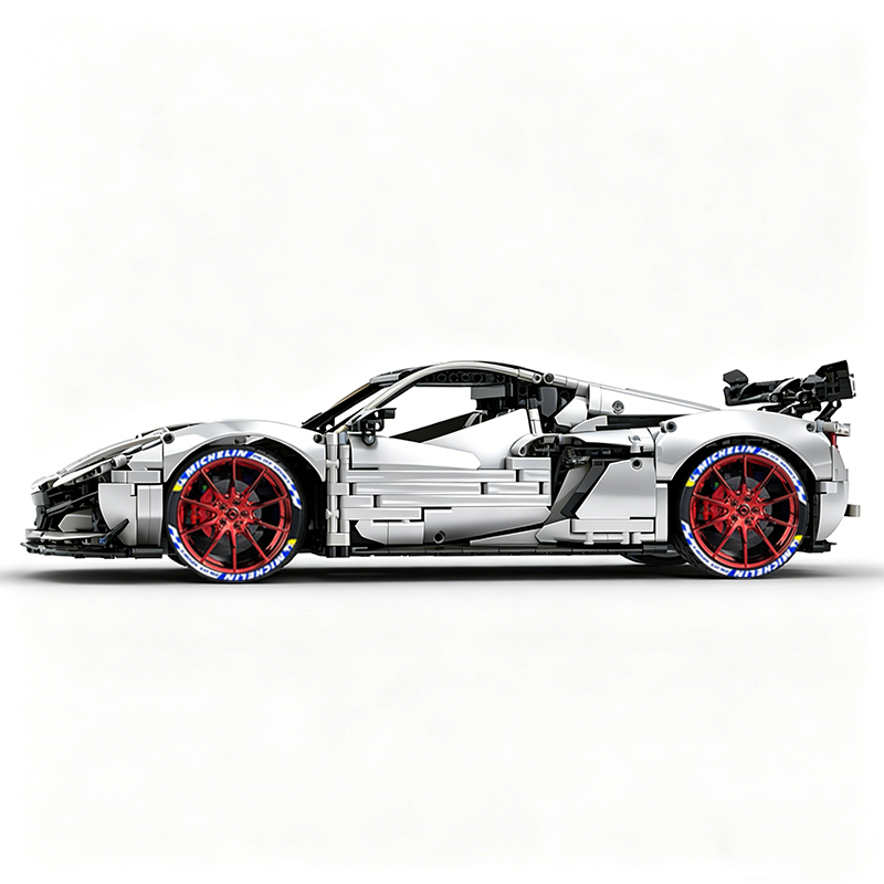 MOC-216686 1:8 Sports Car Corvette ZR1 2025 Building Block Set 3646pcs Collectible Model Kit with Custom Wheels