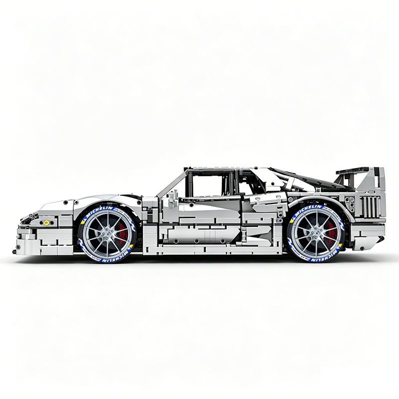 MOC-140404 1:8 Sports Car Ferrarі F40 Building Block Set 3603pcs Collectible Model Kit with Custom Wheels