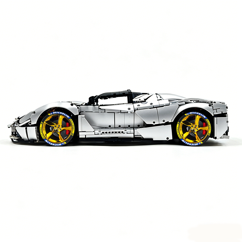 MOC-194680 1:8 Sports Car Ferrari LaFerrari Building Block Set 3636pcs Collectible Model Kit with Custom Wheels