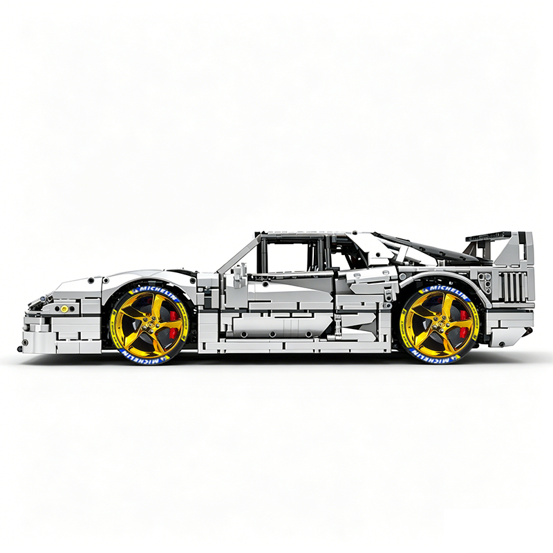 MOC-140404 1:8 Sports Car Ferrarі F40 Building Block Set 3603pcs Collectible Model Kit with Custom Wheels