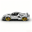 MOC-261024 1:8 Sports Car Ferrarl SC40 Building Block Set 2898pcs Collectible Model Kit with Custom Wheels