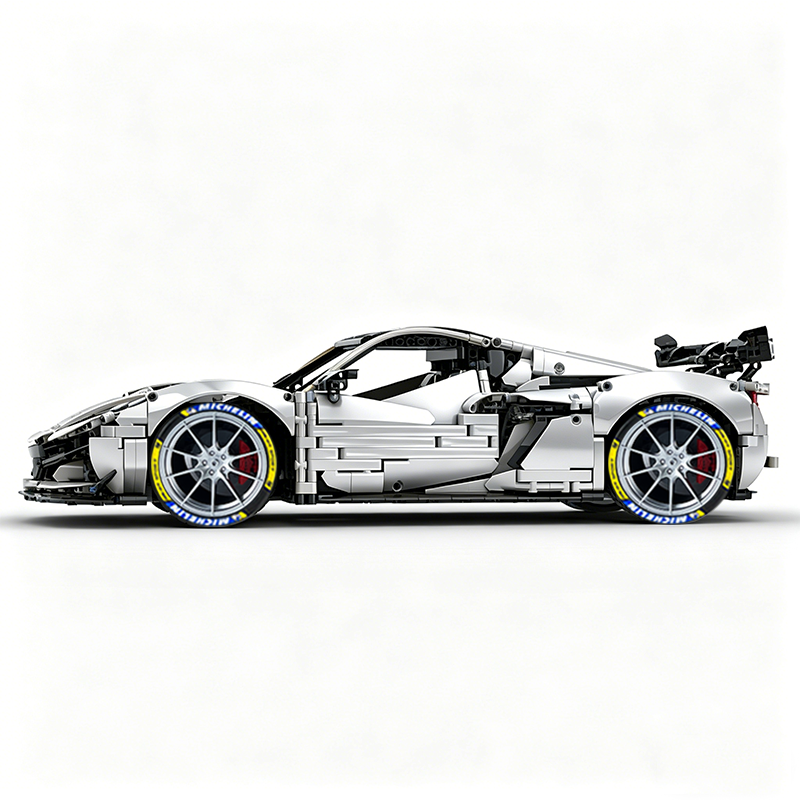 MOC-216686 1:8 Sports Car Corvette ZR1 2025 Building Block Set 3646pcs Collectible Model Kit with Custom Wheels
