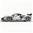 MOC-216686 1:8 Sports Car Corvette ZR1 2025 Building Block Set 3646pcs Collectible Model Kit with Custom Wheels
