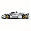 MOC-194680 1:8 Sports Car Ferrari LaFerrari Building Block Set 3636pcs Collectible Model Kit with Custom Wheels