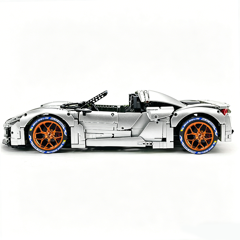 MOC-159171 1:8 Sports Car Porsche 918 Building Block Set 2266pcs Collectible Model Kit with Custom Wheels