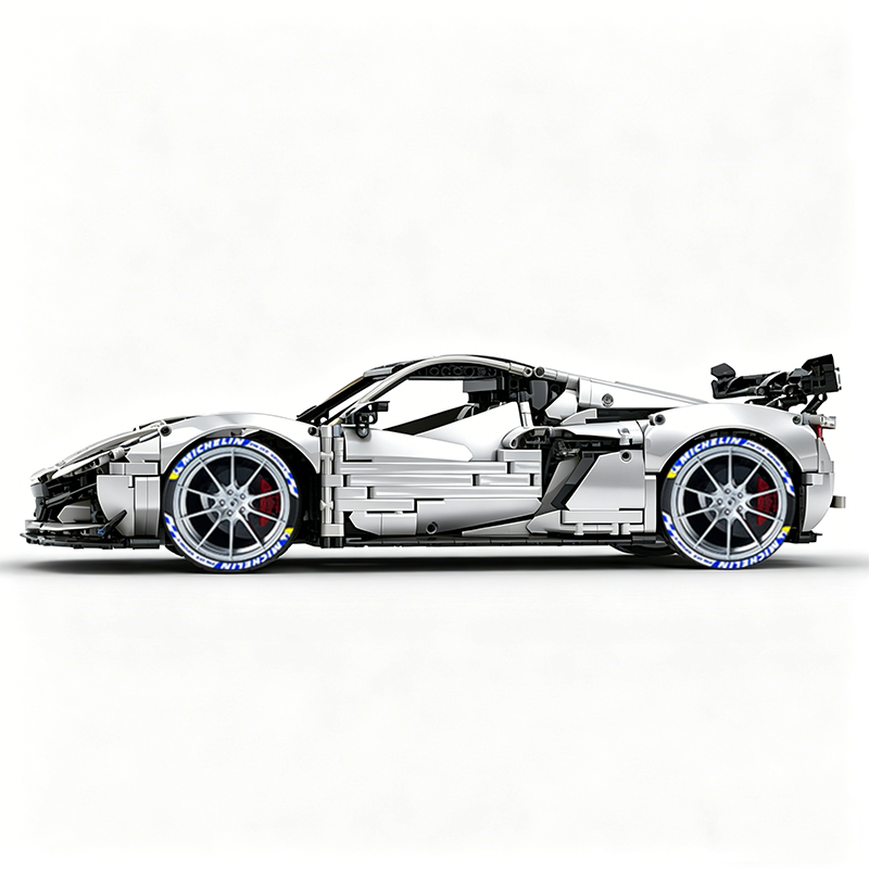 MOC-216686 1:8 Sports Car Corvette ZR1 2025 Building Block Set 3646pcs Collectible Model Kit with Custom Wheels