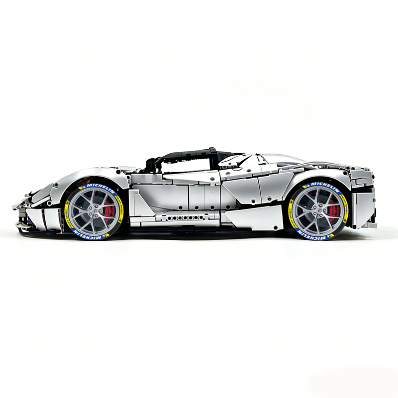 MOC-194680 1:8 Sports Car Ferrari LaFerrari Building Block Set 3636pcs Collectible Model Kit with Custom Wheels