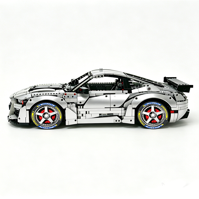 MOC-165802 1:8 Sports Car Ford Mustang Shelby GT500 Concept Building Block Set 3152pcs Collectible Model Kit with Custom Wheels