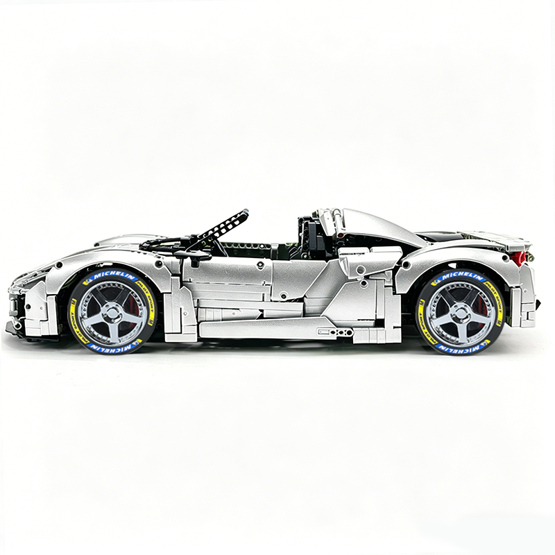 MOC-159171 1:8 Sports Car Porsche 918 Building Block Set 2266pcs Collectible Model Kit with Custom Wheels