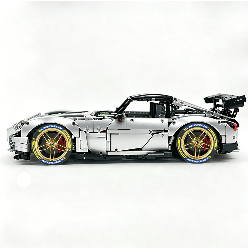 MOC-73939 1:8 Sports Car AMG GT R Black Series Building Block Set 2456 pcs Collectible Model Kit with Custom Wheels