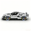 MOC-261024 1:8 Sports Car Ferrarl SC40 Building Block Set 2898pcs Collectible Model Kit with Custom Wheels