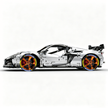 MOC-216686 1:8 Sports Car Corvette ZR1 2025 Building Block Set 3646pcs Collectible Model Kit with Custom Wheels