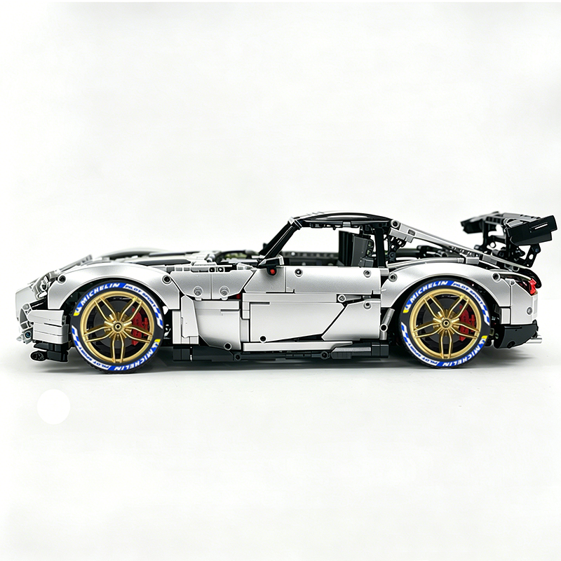 MOC-73939 1:8 Sports Car AMG GT R Black Series Building Block Set 2456 pcs Collectible Model Kit with Custom Wheels