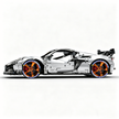 MOC-216686 1:8 Sports Car Corvette ZR1 2025 Building Block Set 3646pcs Collectible Model Kit with Custom Wheels