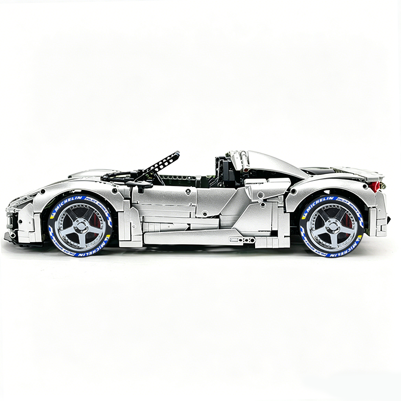 MOC-159171 1:8 Sports Car Porsche 918 Building Block Set 2266pcs Collectible Model Kit with Custom Wheels