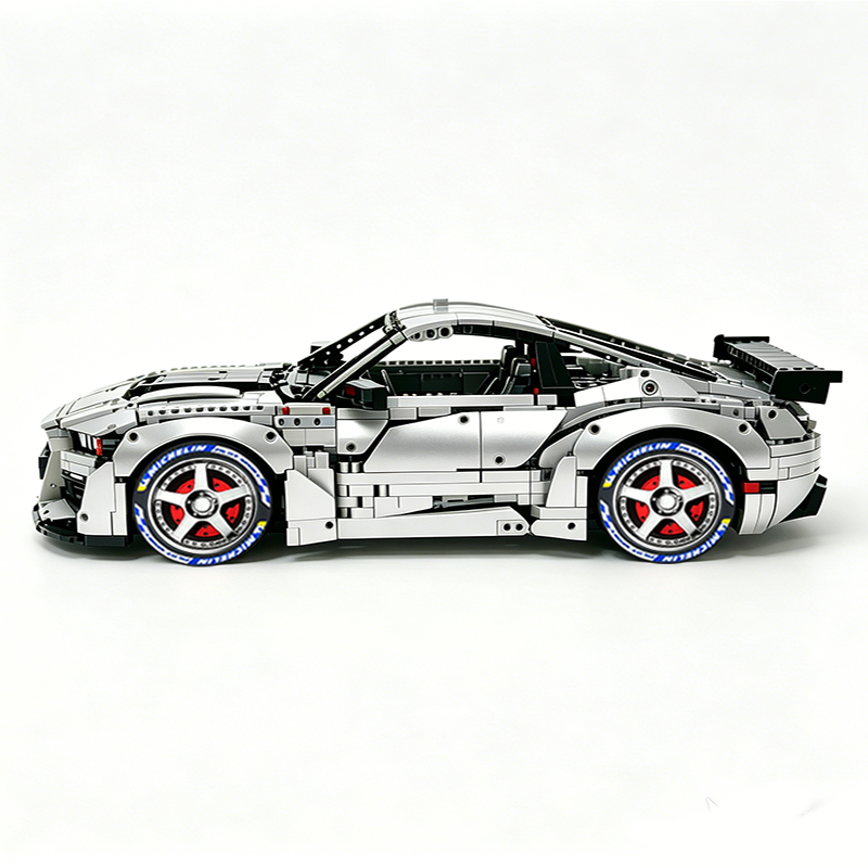 MOC-165802 1:8 Sports Car Ford Mustang Shelby GT500 Concept Building Block Set 3152pcs Collectible Model Kit with Custom Wheels