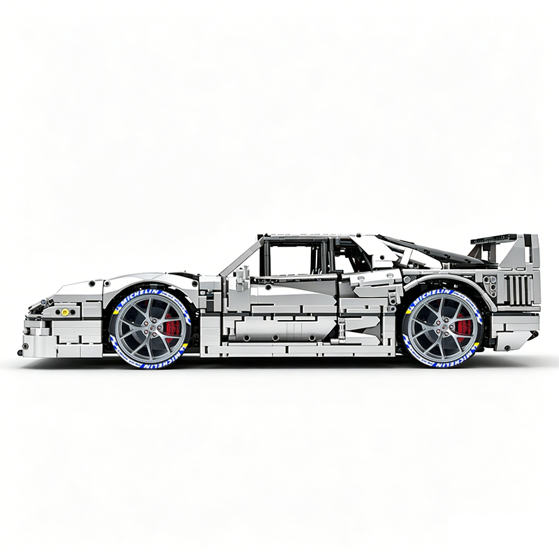 MOC-140404 1:8 Sports Car Ferrarі F40 Building Block Set 3603pcs Collectible Model Kit with Custom Wheels