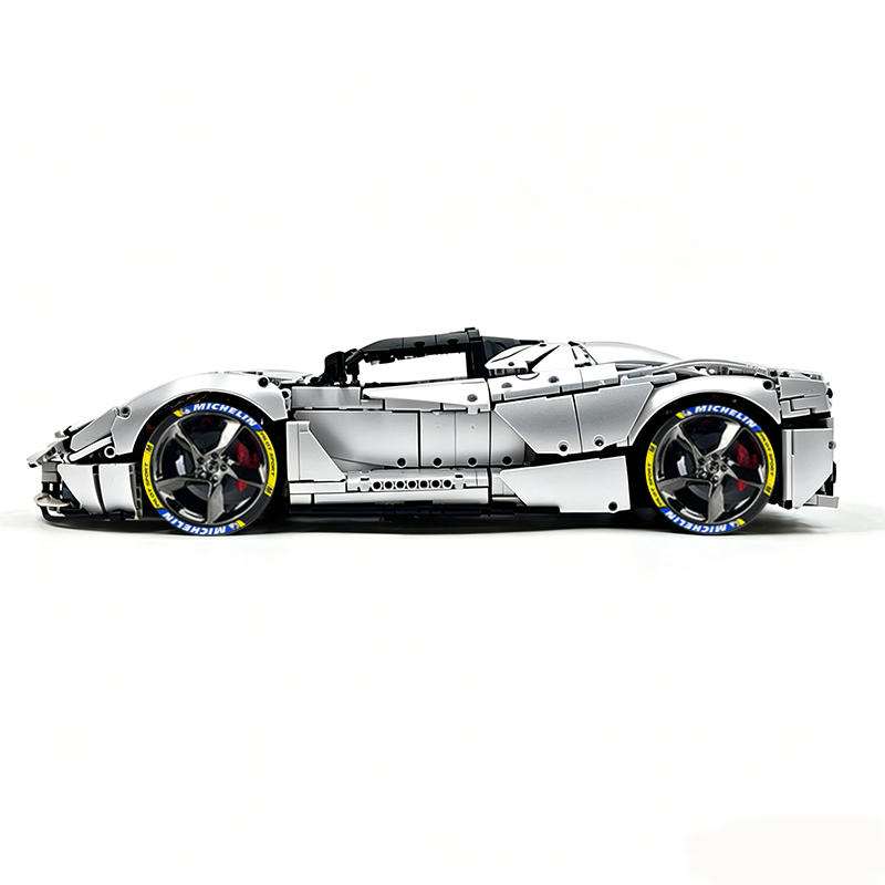 MOC-194680 1:8 Sports Car Ferrari LaFerrari Building Block Set 3636pcs Collectible Model Kit with Custom Wheels