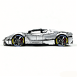 MOC-194680 1:8 Sports Car Ferrari LaFerrari Building Block Set 3636pcs Collectible Model Kit with Custom Wheels