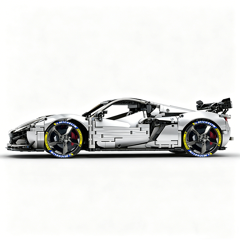 MOC-216686 1:8 Sports Car Corvette ZR1 2025 Building Block Set 3646pcs Collectible Model Kit with Custom Wheels