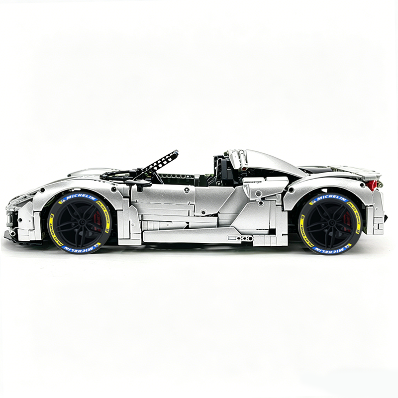 MOC-159171 1:8 Sports Car Porsche 918 Building Block Set 2266pcs Collectible Model Kit with Custom Wheels