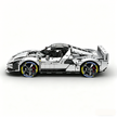 MOC-261024 1:8 Sports Car Ferrarl SC40 Building Block Set 2898pcs Collectible Model Kit with Custom Wheels