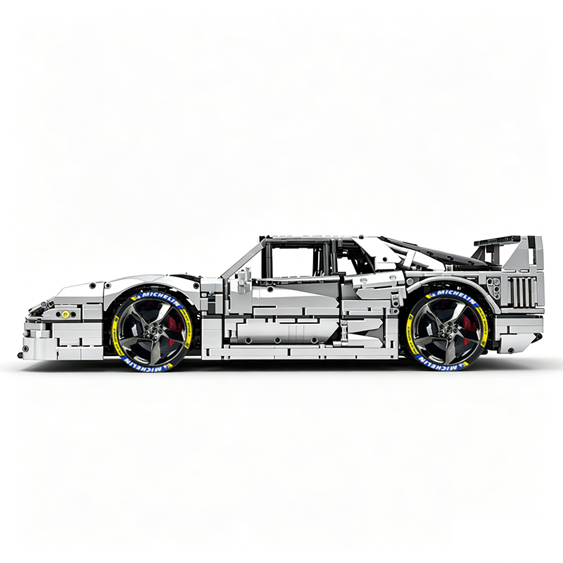 MOC-140404 1:8 Sports Car Ferrarі F40 Building Block Set 3603pcs Collectible Model Kit with Custom Wheels