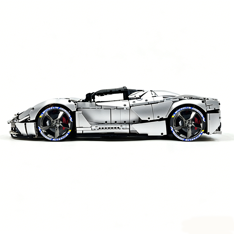 MOC-194680 1:8 Sports Car Ferrari LaFerrari Building Block Set 3636pcs Collectible Model Kit with Custom Wheels