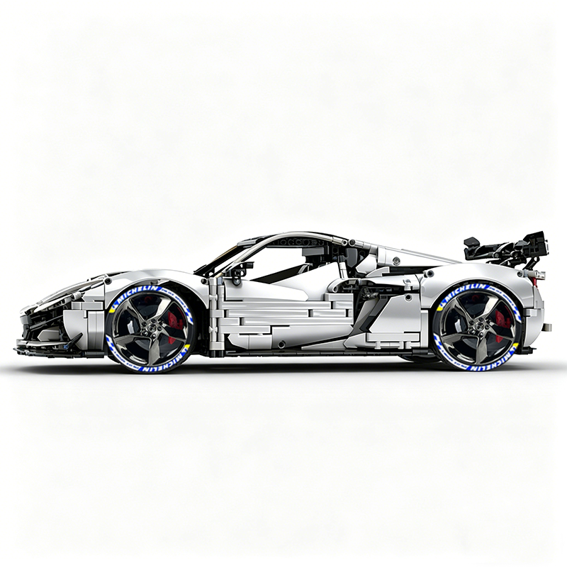 MOC-216686 1:8 Sports Car Corvette ZR1 2025 Building Block Set 3646pcs Collectible Model Kit with Custom Wheels