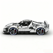 MOC-261024 1:8 Sports Car Ferrarl SC40 Building Block Set 2898pcs Collectible Model Kit with Custom Wheels