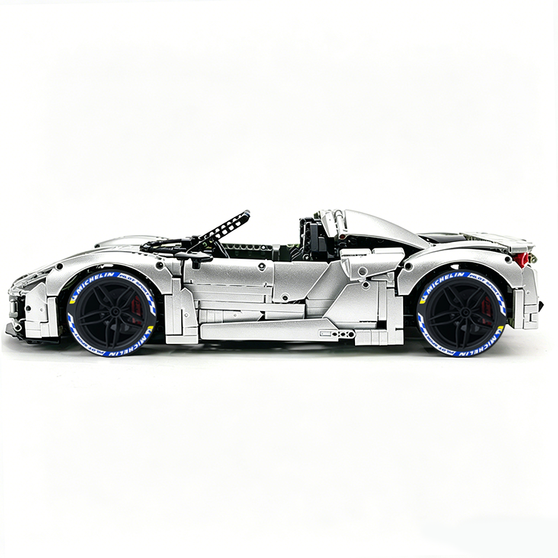 MOC-159171 1:8 Sports Car Porsche 918 Building Block Set 2266pcs Collectible Model Kit with Custom Wheels
