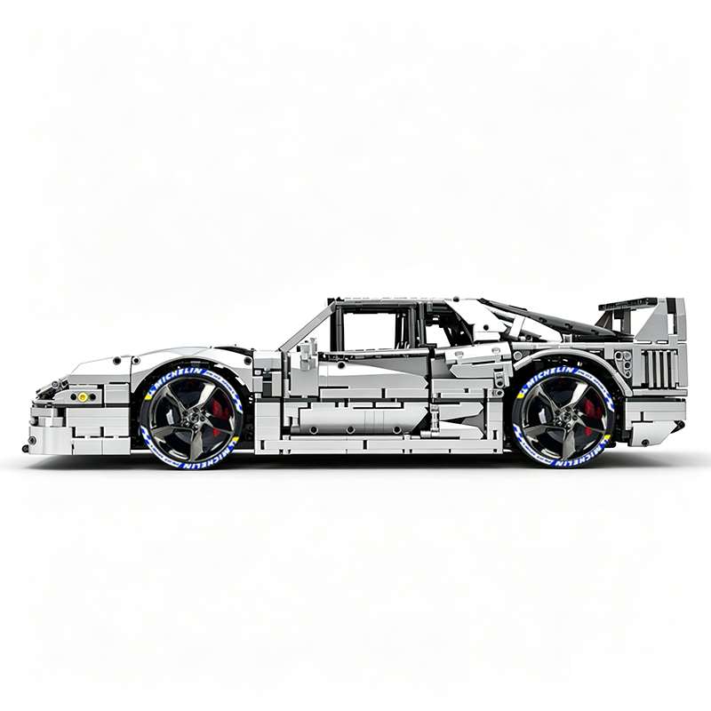 MOC-140404 1:8 Sports Car Ferrarі F40 Building Block Set 3603pcs Collectible Model Kit with Custom Wheels