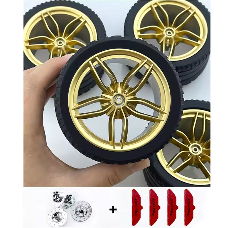 Accessories Wheel Hub Black Silver Gold Grey Plating Hub Compatible Scale 1:8 Car