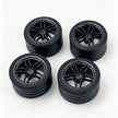 MOC Building Block Wheel Rims 6.5cm Outer Diameter 4.4cm Width, 1:8 Scale Technic Car Replacement Parts Compatible with 42115 42083, 6 Colors Available, Optional Rims Only / Rims with Tires