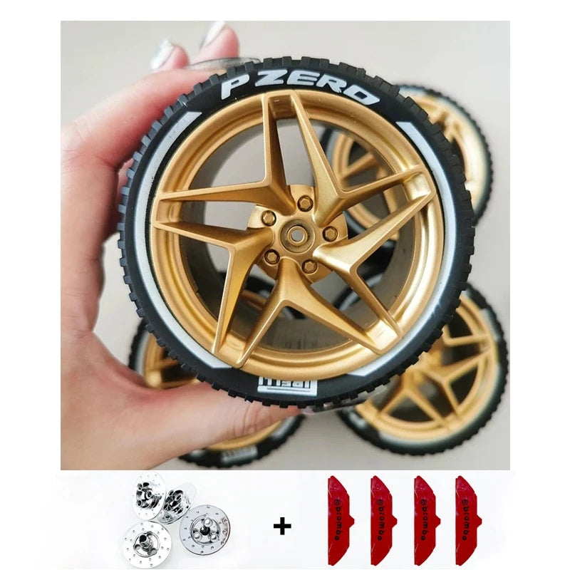 Accessories Wheel Hub Black Silver Gold Grey Plating Hub Compatible Scale 1:8 Car