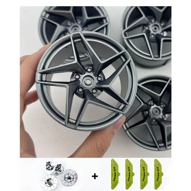 Accessories Wheel Hub Black Silver Gold Grey Plating Hub Compatible Scale 1:8 Car